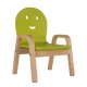 Πολυθρόνα παιδική "SMILE" από ξύλο σε χρώμα φυσικό/λαχανί 31,5x24x41,5