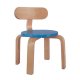 Καρέκλα παιδική "MATILDA" από ξύλο σε χρώμα φυσικό/μπλε 28x33x42