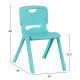 Καρέκλα παιδική από PP σε χρώμα γαλάζιο 34x44x48