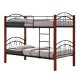 Κουκέτα κρεβάτι μεταλλική/ξύλινη σε χρώμα καφέ/μαύρο 90x190