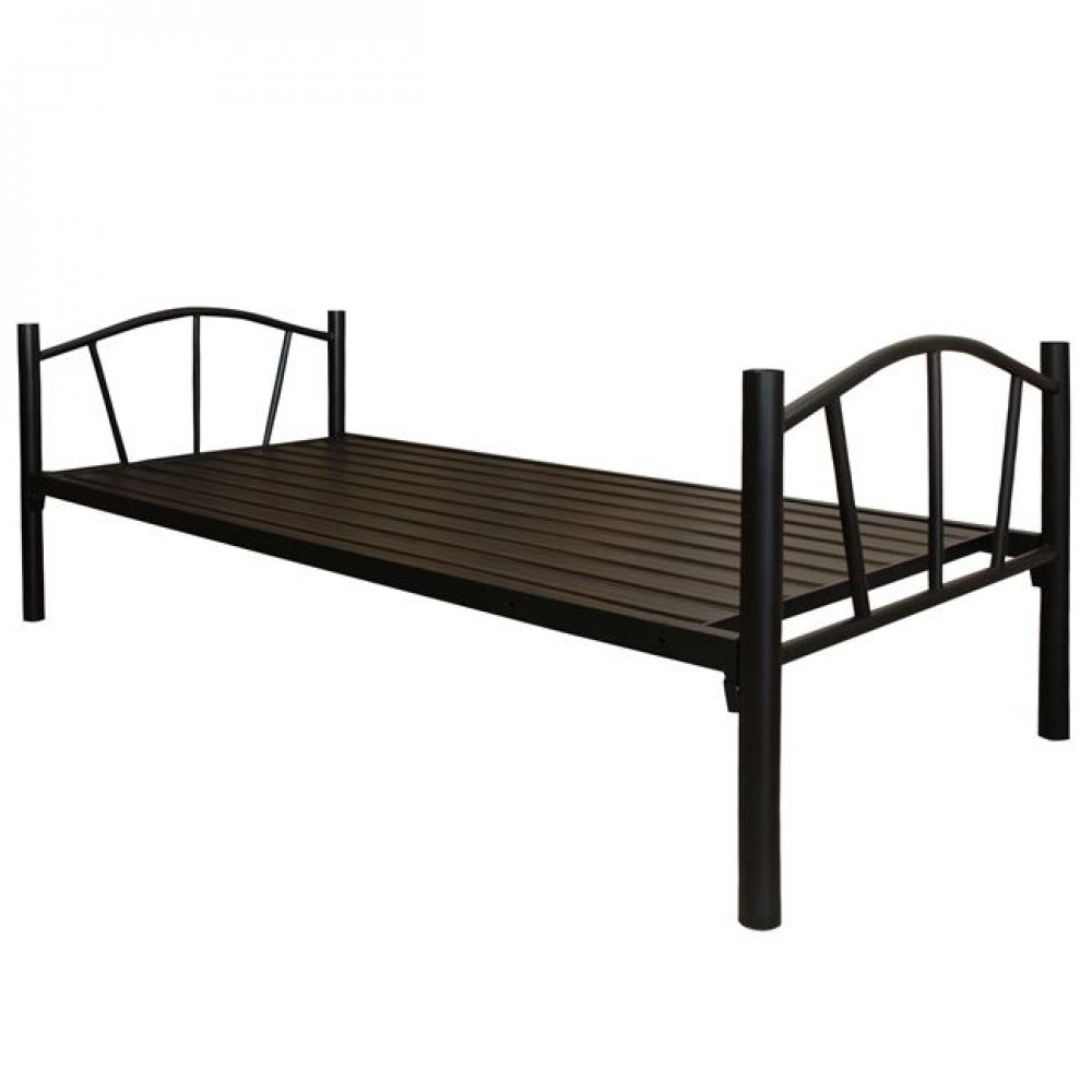 Κουκέτα κρεβάτι "FLOOR" μεταλλική σε χρώμα μαύρο 90x190