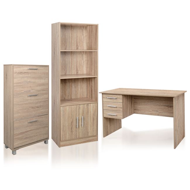 Σετ φοιτητικό πακέτο 3τμχ σε χρώμα σονόμα 62x23,5x110