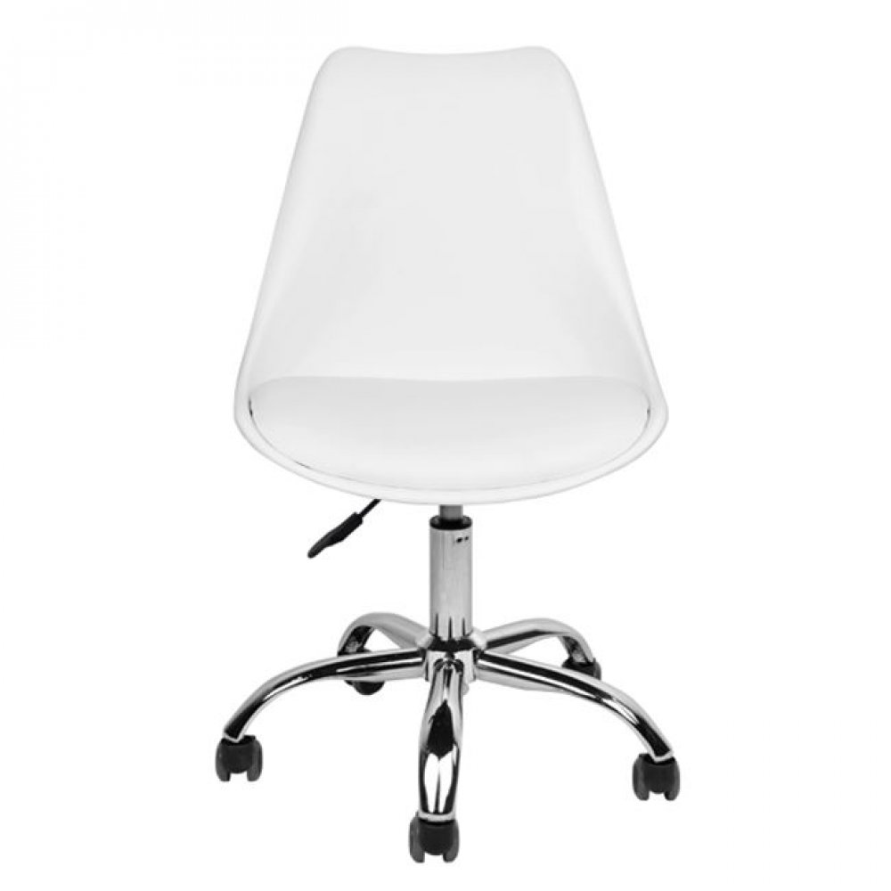 Καρέκλα γραφείου "VEGAS" από pp-pu σε λευκό χρώμα 48x56x95