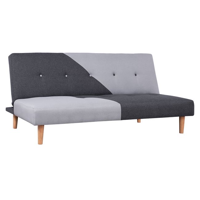 Καναπές κρεβάτι από ύφασμα σε χρώμα γκρι 178x87x78