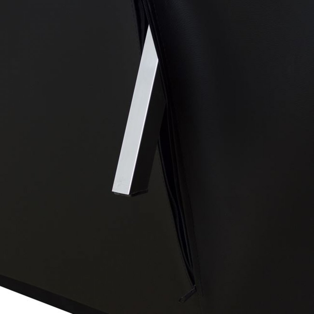 Καναπές κρεβάτι "THOM" από τεχνόδερμα σε χρώμα μαύρο 189x93x82