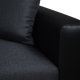 Καναπές γωνιακός-κρεβάτι από ύφασμα/PU σε χρώμα γκρι/μαύρο 220x146x86