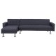 Καναπές γωνία "HOLDEN" από ύφασμα σε χρώμα γκρι 265x151x78