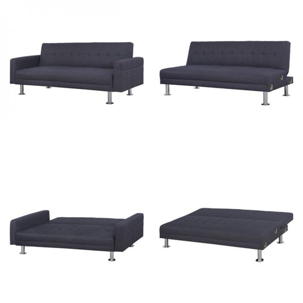 Καναπές γωνία "HOLDEN" από ύφασμα σε χρώμα γκρι 265x151x78