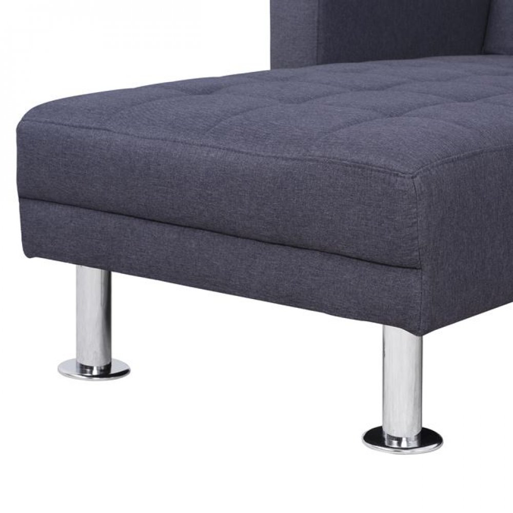 Καναπές γωνία "HOLDEN" από ύφασμα σε χρώμα γκρι 265x151x78