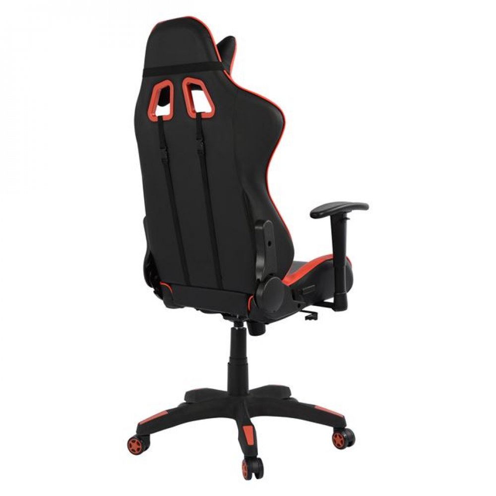 Πολυθρόνα εργασίας "SPEED" από PU σε χρώμα μαύρο/κόκκινο 68,5x71,5x133,5