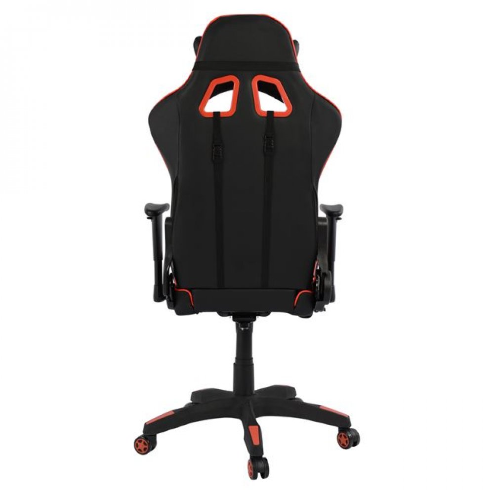 Πολυθρόνα εργασίας "SPEED" από PU σε χρώμα μαύρο/κόκκινο 68,5x71,5x133,5