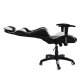 Πολυθρόνα εργασίας "GAMING" από PU σε χρώμα μαύρο/λευκό 67x70x134