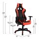 Πολυθρόνα εργασίας GAMING από PU σε χρώμα μαύρο/κόκκινο 67x70x134