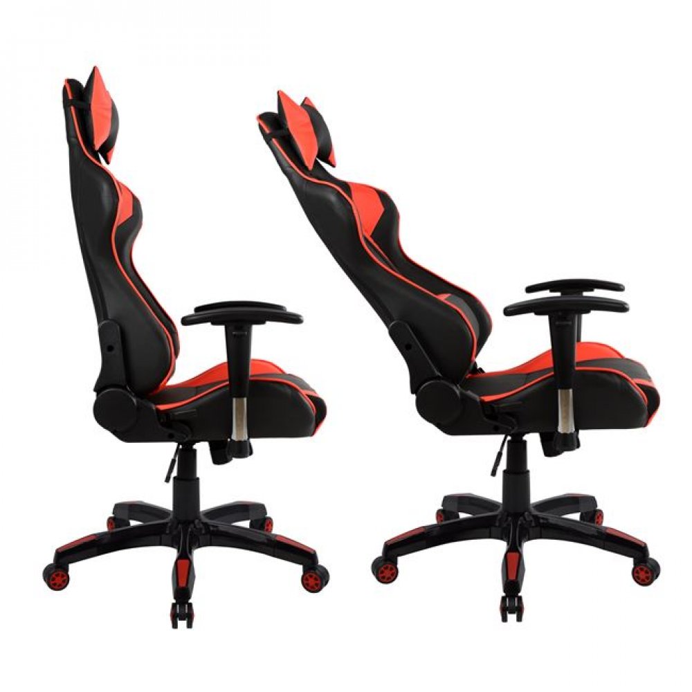 Πολυθρόνα εργασίας GAMING από PU σε χρώμα μαύρο/κόκκινο 67x70x134