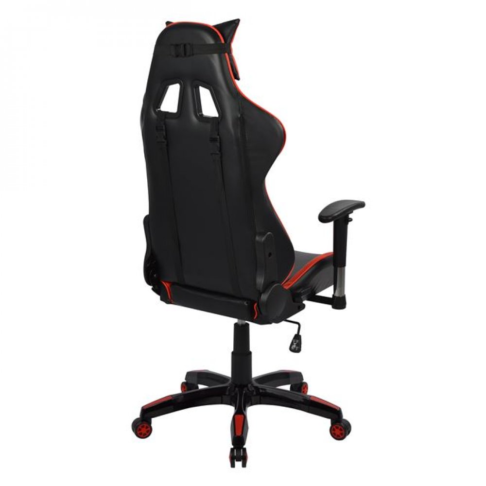 Πολυθρόνα εργασίας GAMING από PU σε χρώμα μαύρο/κόκκινο 67x70x134