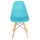 Καρέκλα "TWIST" από PP/ξύλο σε χρώμα τιρκουάζ 46x50x82