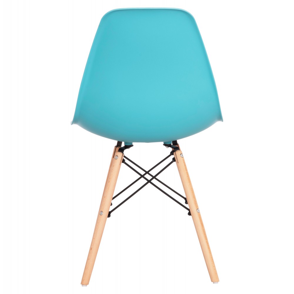 Καρέκλα "TWIST" από PP/ξύλο σε χρώμα τιρκουάζ 46x50x82