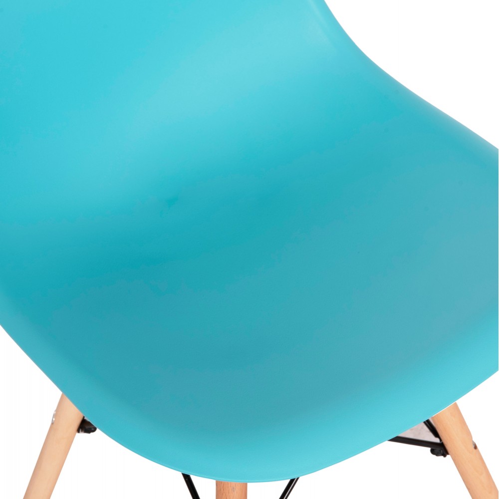 Καρέκλα "TWIST" από PP/ξύλο σε χρώμα τιρκουάζ 46x50x82