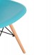 Καρέκλα "TWIST" από PP/ξύλο σε χρώμα τιρκουάζ 46x50x82