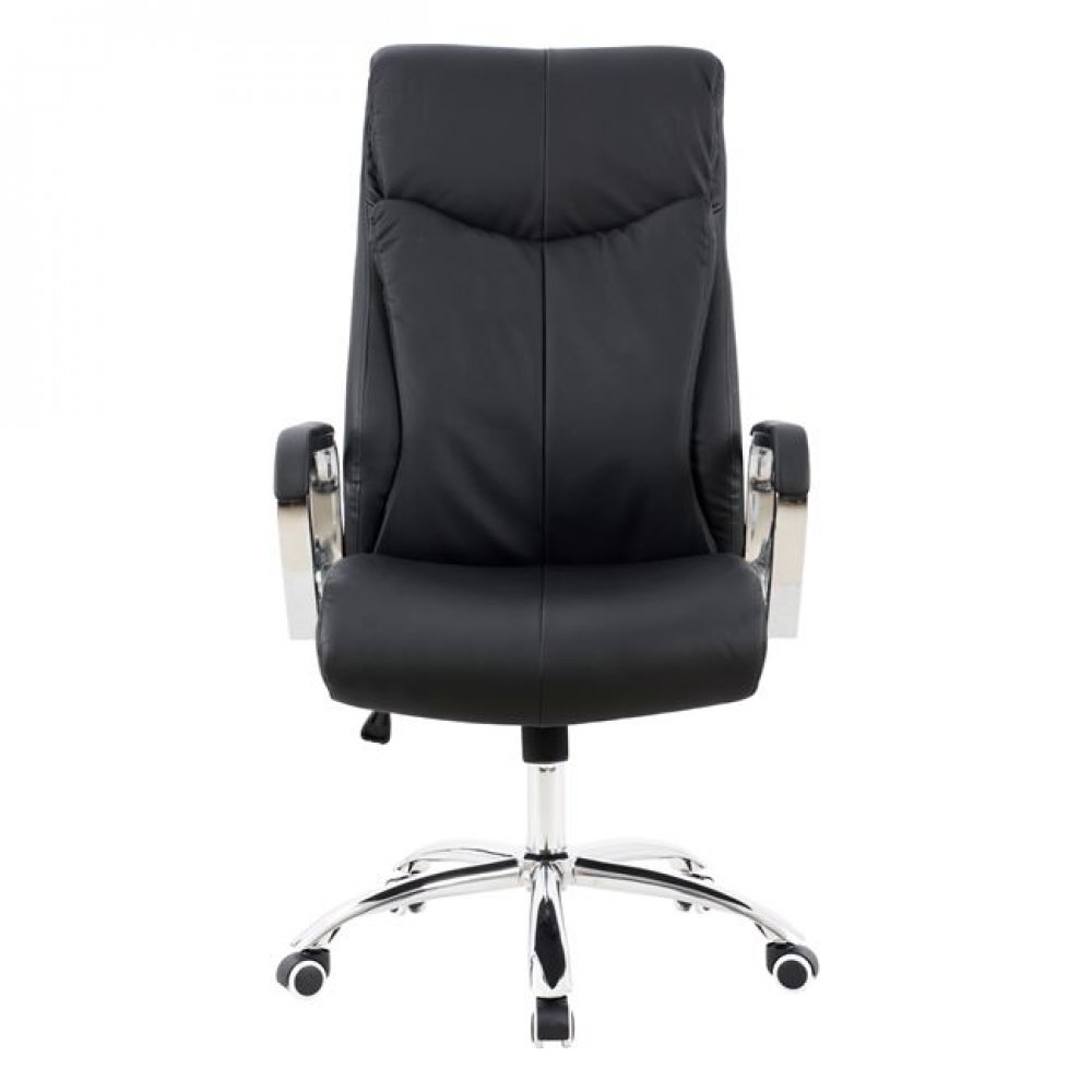 Πολυθρόνα διευθυντή από PU/μέταλλο σε χρώμα μαύρο 63x80x126