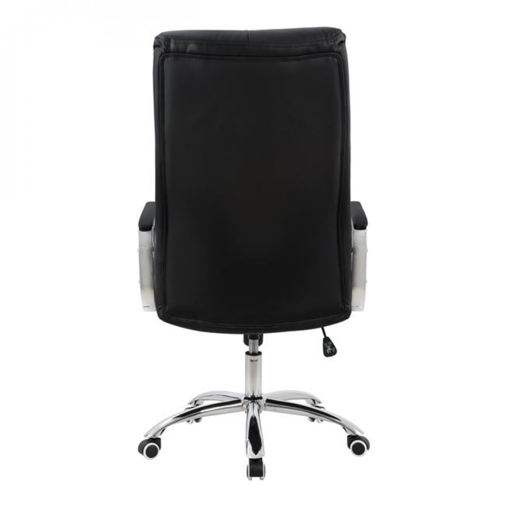 Πολυθρόνα διευθυντή από PU/μέταλλο σε χρώμα μαύρο 63x80x126
