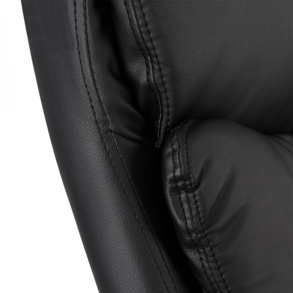 Πολυθρόνα διευθυντή από PU/μέταλλο σε χρώμα μαύρο 63x80x126