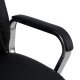 Πολυθρόνα διευθυντή από PU/μέταλλο σε χρώμα μαύρο 63x80x126
