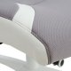 Πολυθρόνα διευθυντή από ύφασμα σε χρώμα λευκό/γκρι 65x73x130