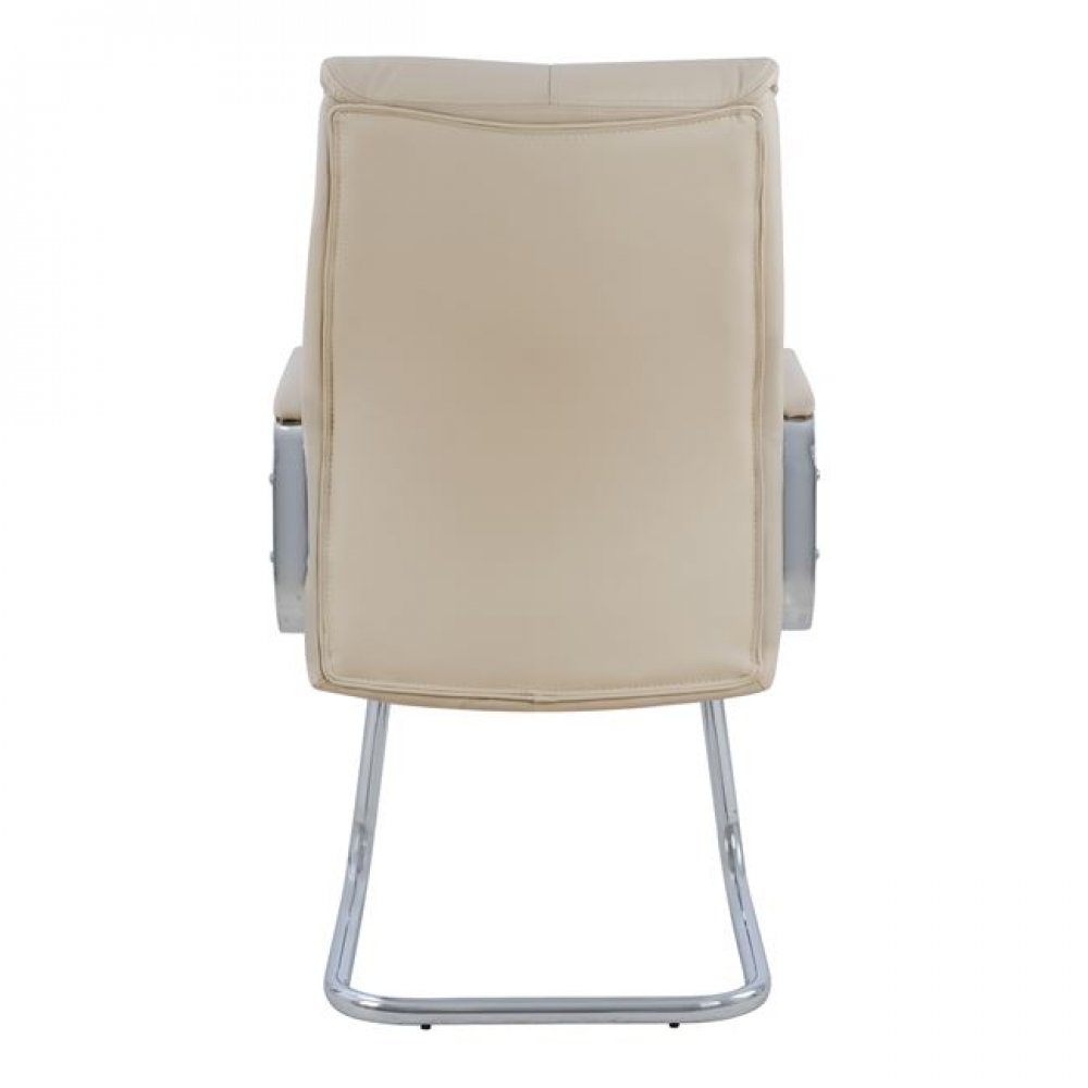 Πολυθρόνα επισκέπτη από PU σε χρώμα εκρού 59,5x72x104