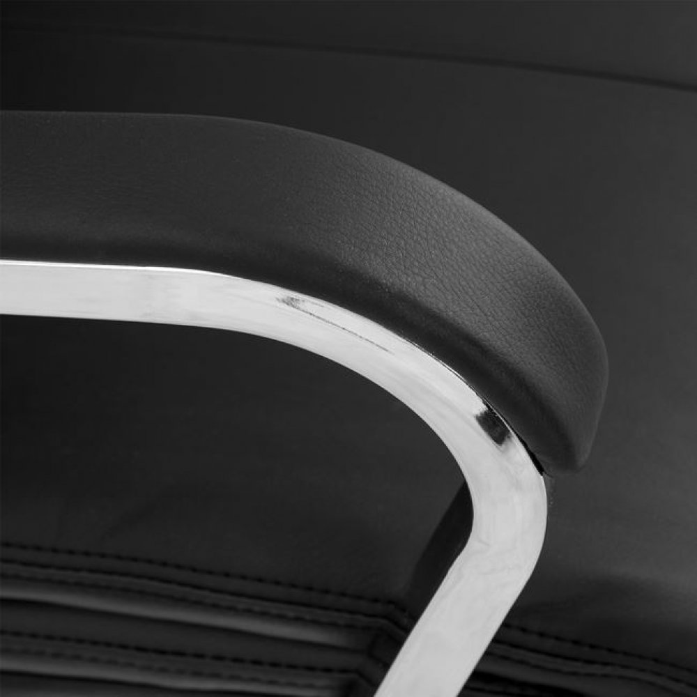 Πολυθρόνα επισκέπτη από PU σε χρώμα μαύρο 59,5x72x104