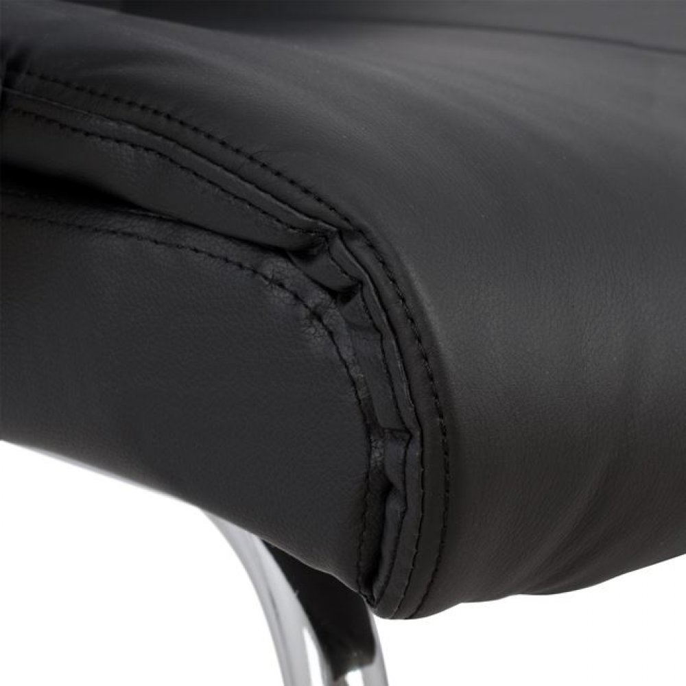 Πολυθρόνα επισκέπτη από PU σε χρώμα μαύρο 59,5x72x104