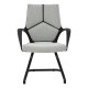 Πολυθρόνα επισκέπτη από ύφασμα/PP σε χρώμα μαύρο/γκρι 64x60x94,5