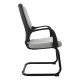 Πολυθρόνα επισκέπτη από ύφασμα/PP σε χρώμα μαύρο/γκρι 64x60x94,5