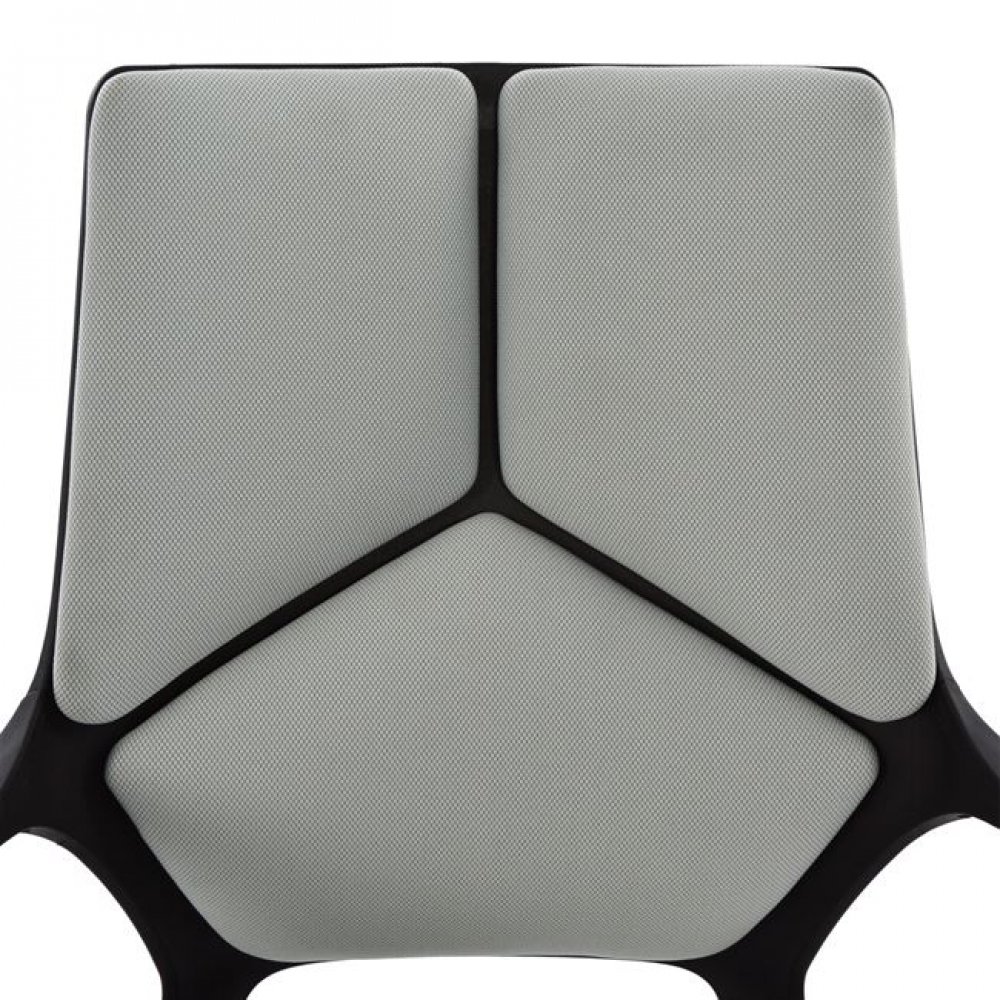 Πολυθρόνα επισκέπτη από ύφασμα/PP σε χρώμα μαύρο/γκρι 64x60x94,5