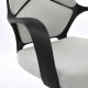 Πολυθρόνα επισκέπτη από ύφασμα/PP σε χρώμα μαύρο/γκρι 64x60x94,5