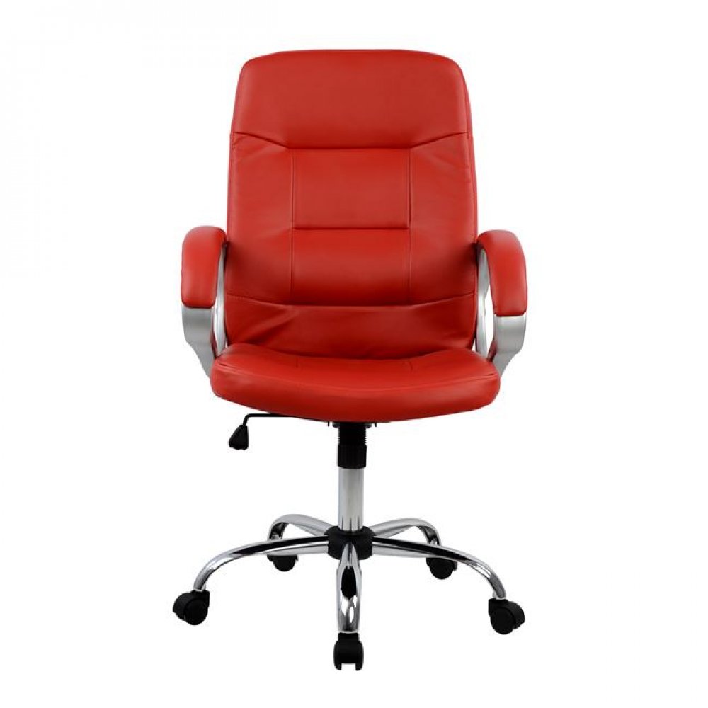 Πολυθρόνα διευθυντή από PU σε χρώμα κόκκινο 64x55x120