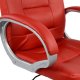 Πολυθρόνα διευθυντή από PU σε χρώμα κόκκινο 64x55x120