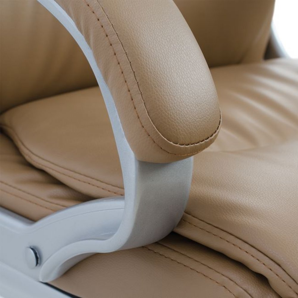 Πολυθρόνα επισκέπτη από PU σε χρώμα κάμελ 63x58x104