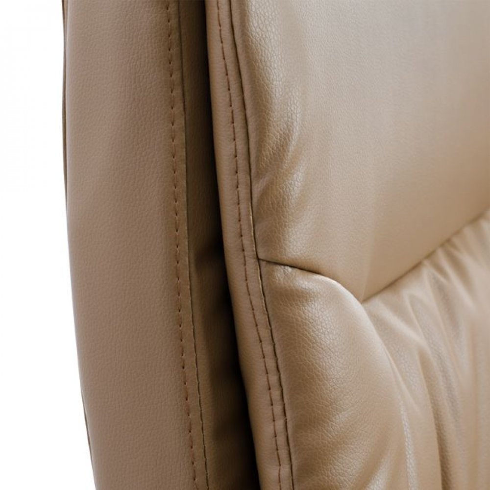 Πολυθρόνα επισκέπτη από PU σε χρώμα κάμελ 63x58x104