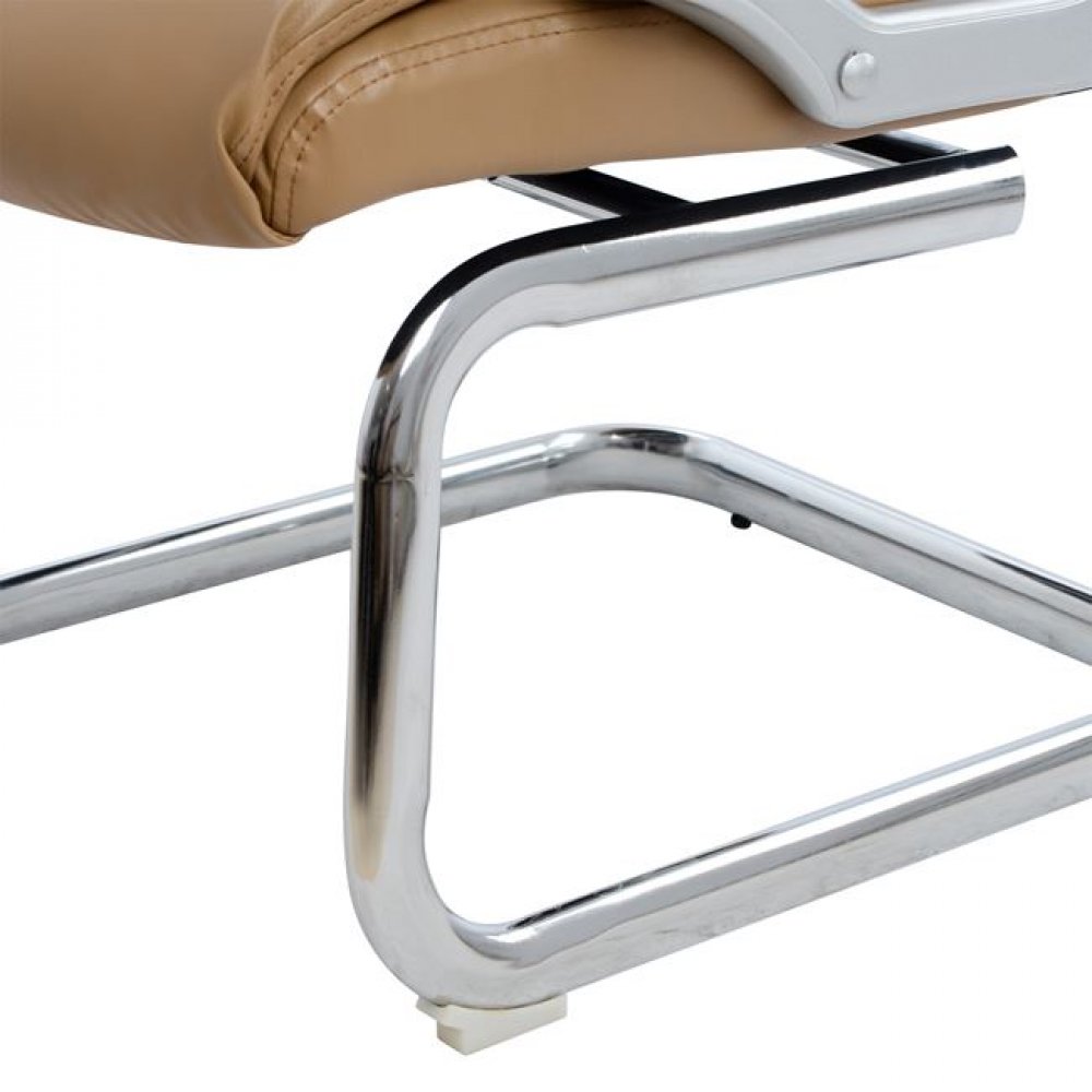 Πολυθρόνα επισκέπτη από PU σε χρώμα κάμελ 63x58x104