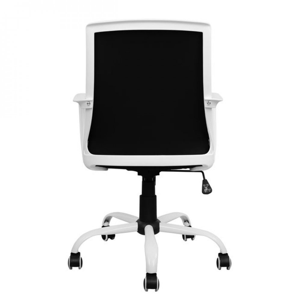 Πολυθρόνα εργασίας από ύφασμα σε χρώμα μαύρο/λευκό 58x59x103