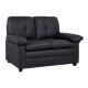 Καναπές "HECTOR" διθέσιος από PU σε χρώμα μαύρο 142x84x93