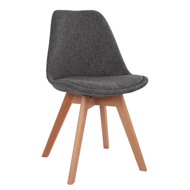 Καρέκλα "VEGAS" υφασμάτινη σε χρώμα γκρι 48x55x82