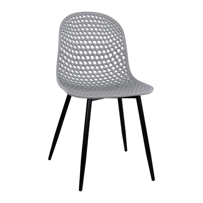 Καρέκλα "MILANA" από PP/μέταλλο σε χρώμα γκρι 45x51x84