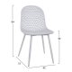 Καρέκλα "MILANA" από PP/μέταλλο σε χρώμα λευκό 45x51x84