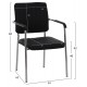 Καρέκλα επισκέπτη "QUESTA" από μέταλλο/PU σε χρώμα μαύρο 54x62x84