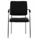 Καρέκλα επισκέπτη "QUESTA" από μέταλλο/PU σε χρώμα μαύρο 54x62x84