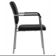 Καρέκλα επισκέπτη "QUESTA" από μέταλλο/PU σε χρώμα μαύρο 54x62x84