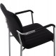 Καρέκλα επισκέπτη "QUESTA" από μέταλλο/PU σε χρώμα μαύρο 54x62x84