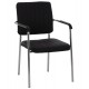 Καρέκλα επισκέπτη "QUESTA" από μέταλλο/PU σε χρώμα μαύρο 54x62x84